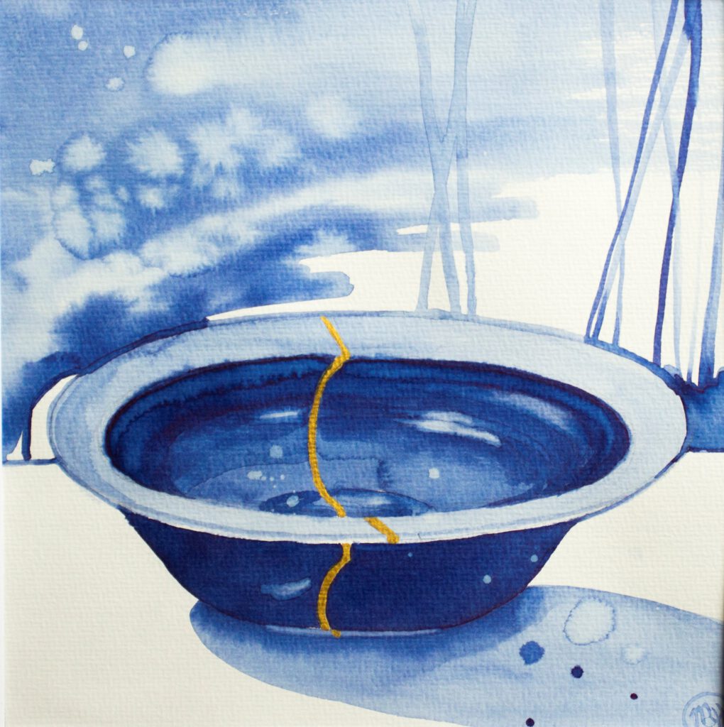 Blaue Schale