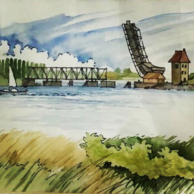 Brücke hoch in Laudnis 1