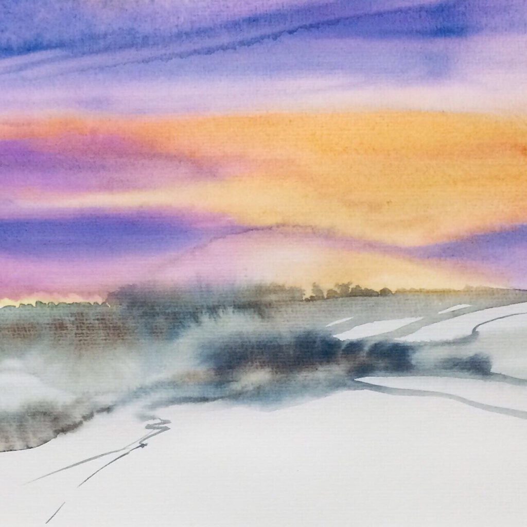 Winterliches Morgenrot